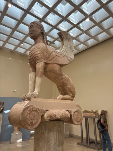 The Naxian Sphinx in Delphi museum