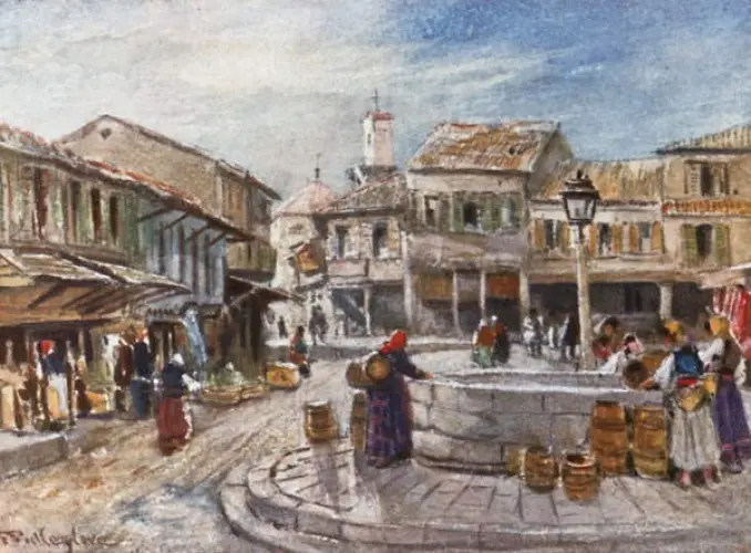 19th-century painting of Kalamata
