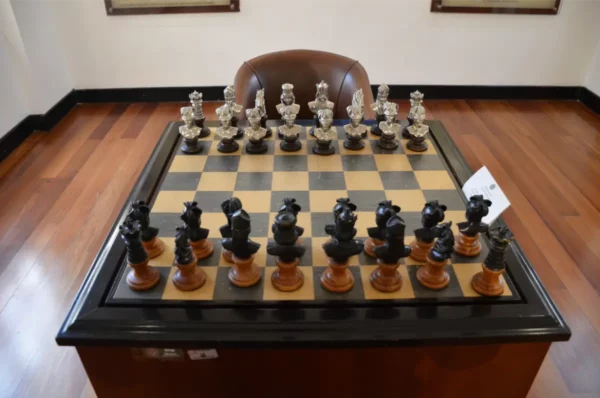 Chessboard displayed inside the Police Museum of Bogotá