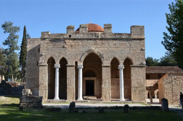 the medieval monastery of dafni in athens, greece