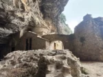 church inside davelis cave on moun penteli, athens