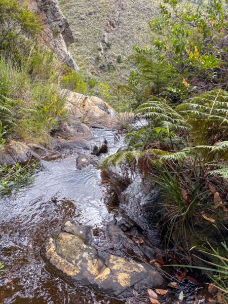 Rocky waterfall in the Río Cane gorge, Iguaque National Park, Boyacá, Colombia