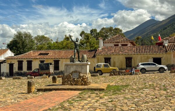 Statue of Antonio Ricaurte in Antonio Ricaurte Park, Villa de Leyva, Boyacá, Colombia