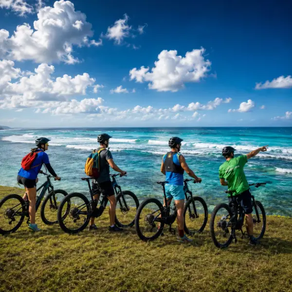 Guided cycling tour along the coast of Mauritius
