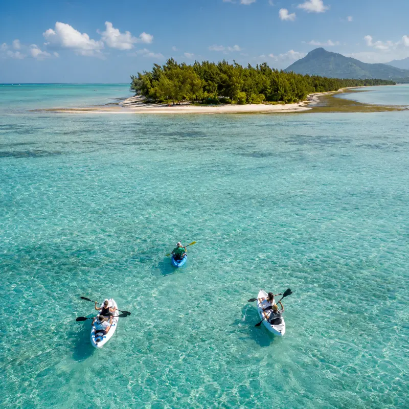 Kayaking to Benitiers Island and Crystal Rock in Mauritius