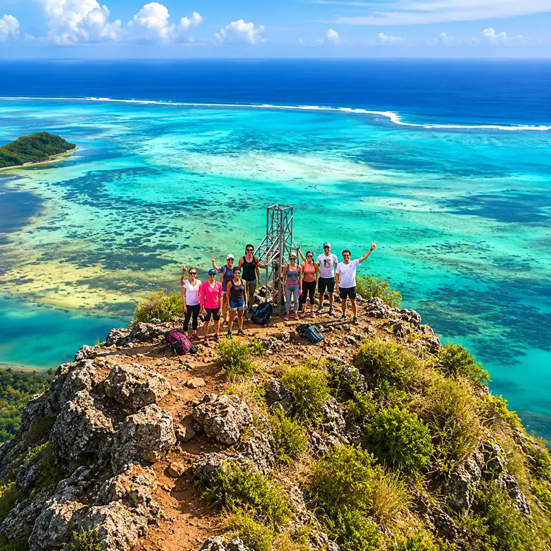 Guided hiking tour to the summit of Le Morne Brabant in Mauritius