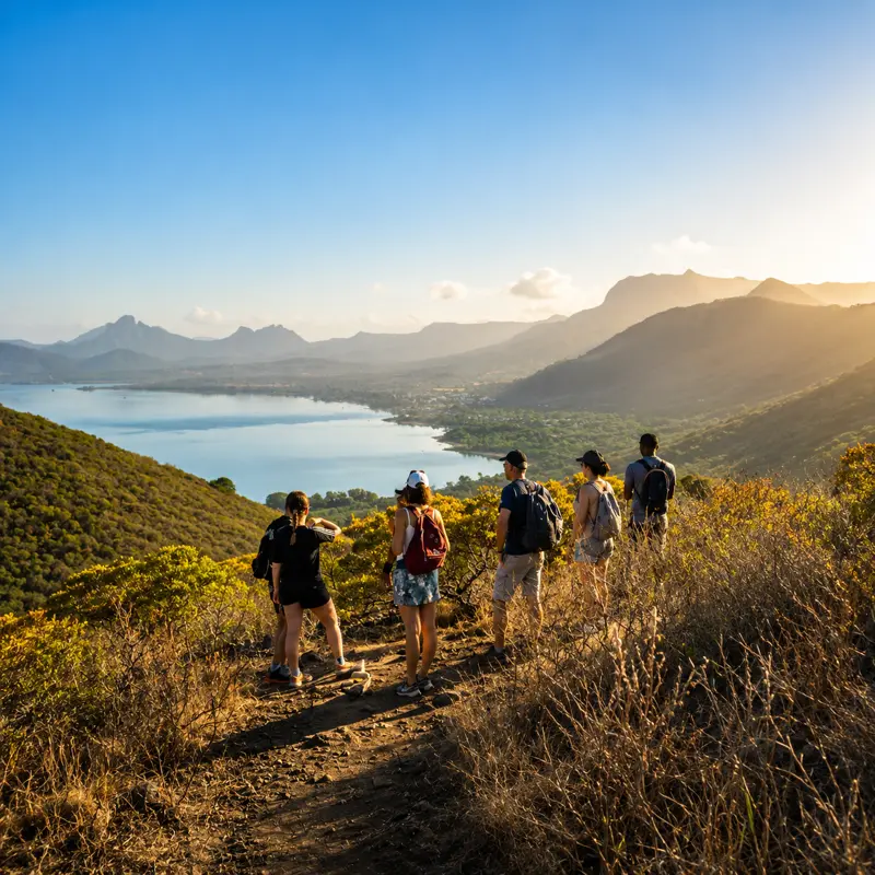 Panoramic hiking route around Le Morne Brabant in Mauritius