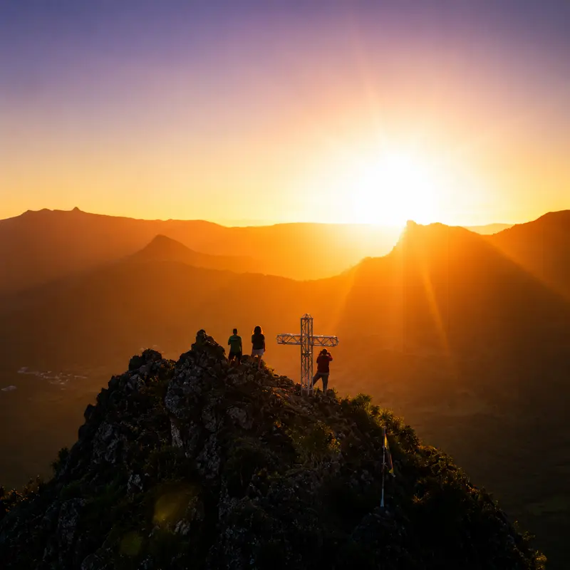 Sunrise hike on Le Morne Brabant in Mauritius